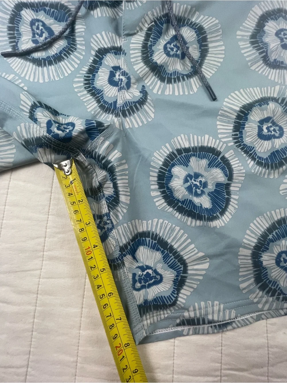 O'Neill Light Blue Floral-Pattern Unlined Swim Board Shorts SIZE 36